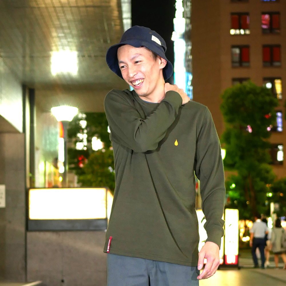 COLOR COMMUNICATIONS 2019 FW drip emb thermal long sleeve / emno / size : L