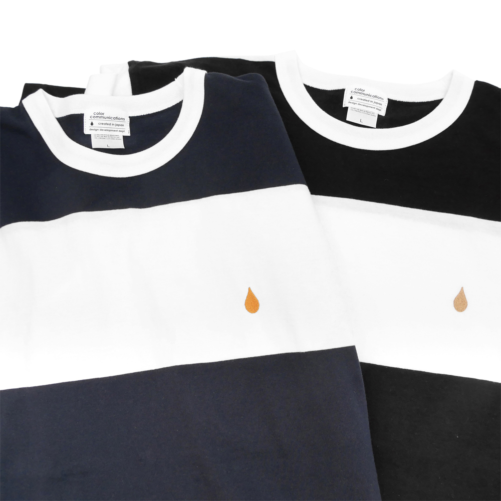 COLOR COMMUNCIATIONS（カラーコミュニケーションズ）T-SHIRT / DRIP EMB BIG STRIPE