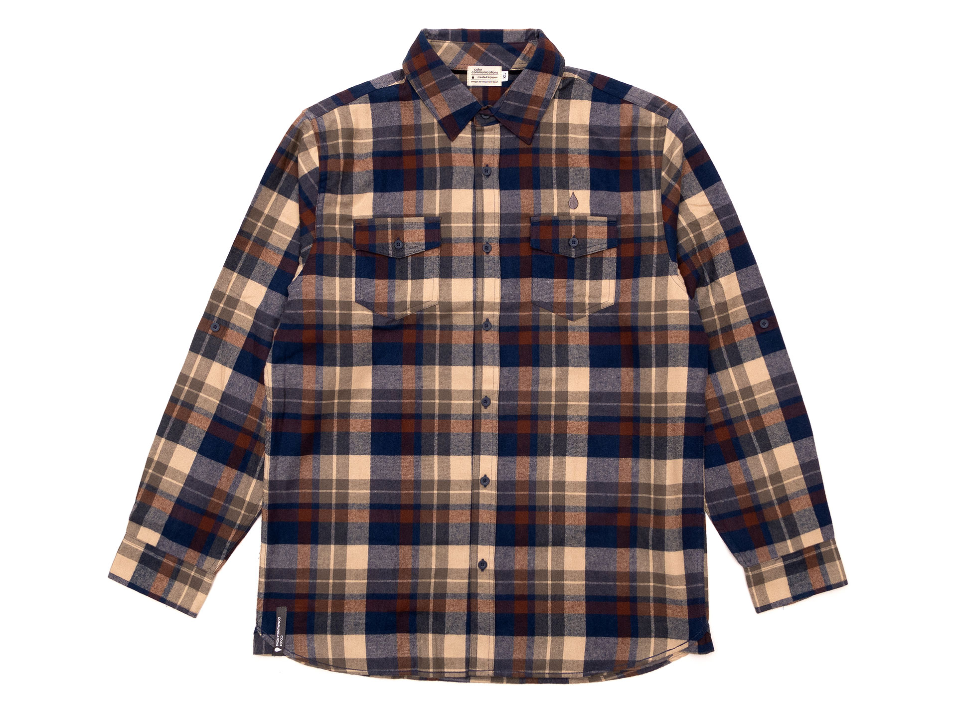 color communications（カラーコミュニケーションズ）long sleeve / drip emb flannel